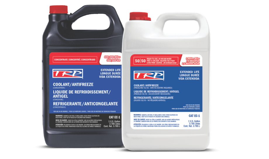 TRP® heavy duty coolant and TRP 50/50 coolant jugs.